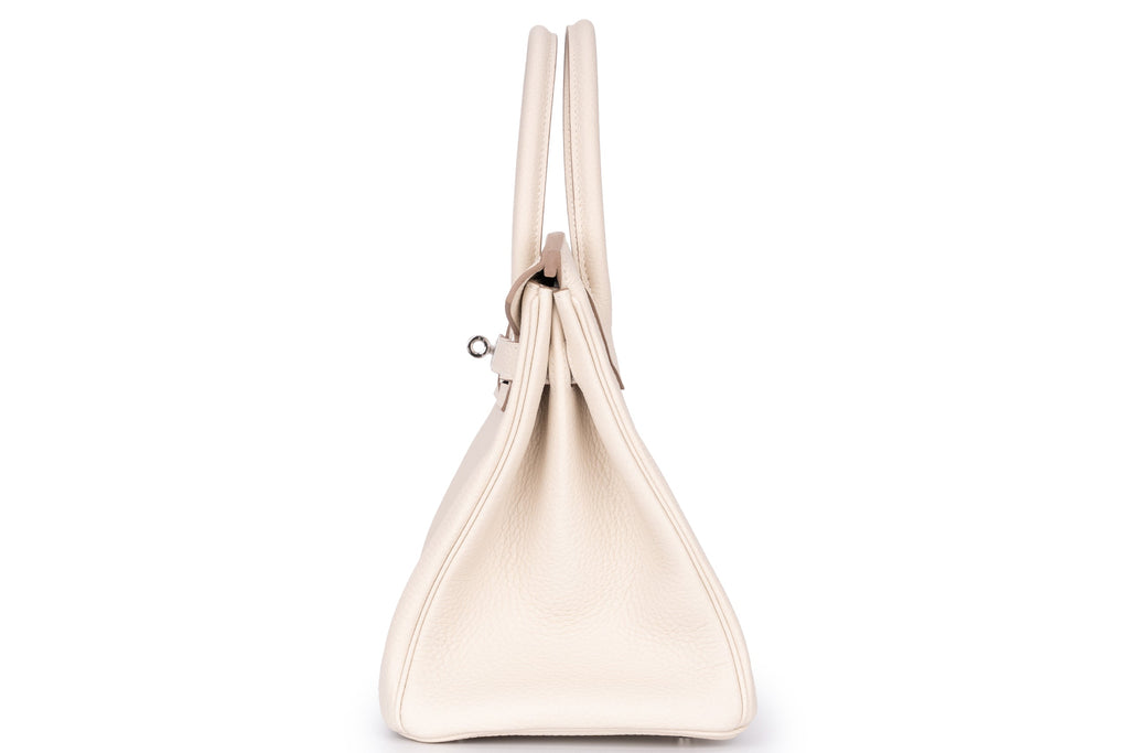 Ivory Top-Grain Leather Handbag for Women | Structured Designer Tote