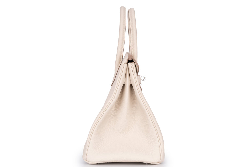 Ivory Top-Grain Leather Handbag for Women | Structured Designer Tote