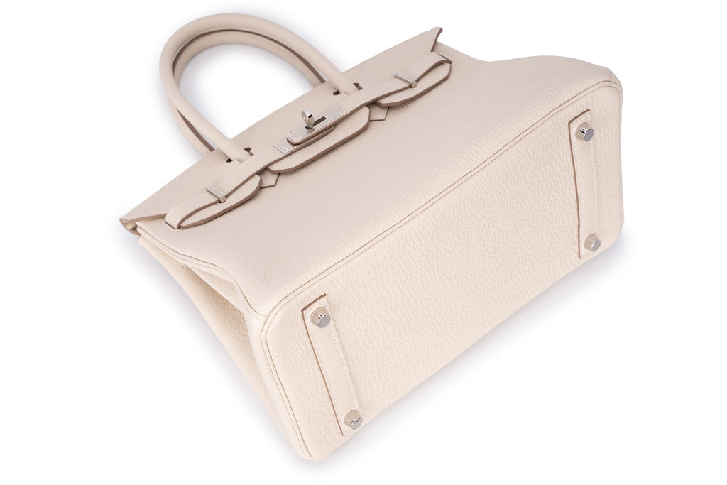 Ivory Top-Grain Leather Handbag for Women | Structured Designer Tote
