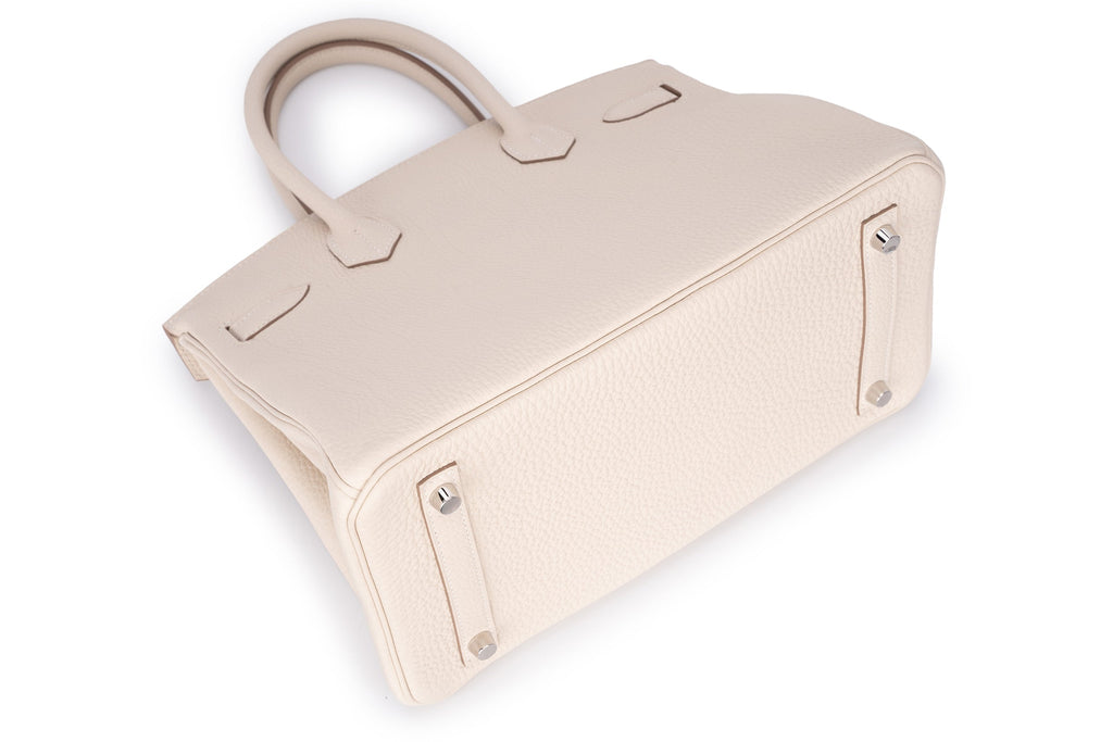 Ivory Top-Grain Leather Handbag for Women | Structured Designer Tote