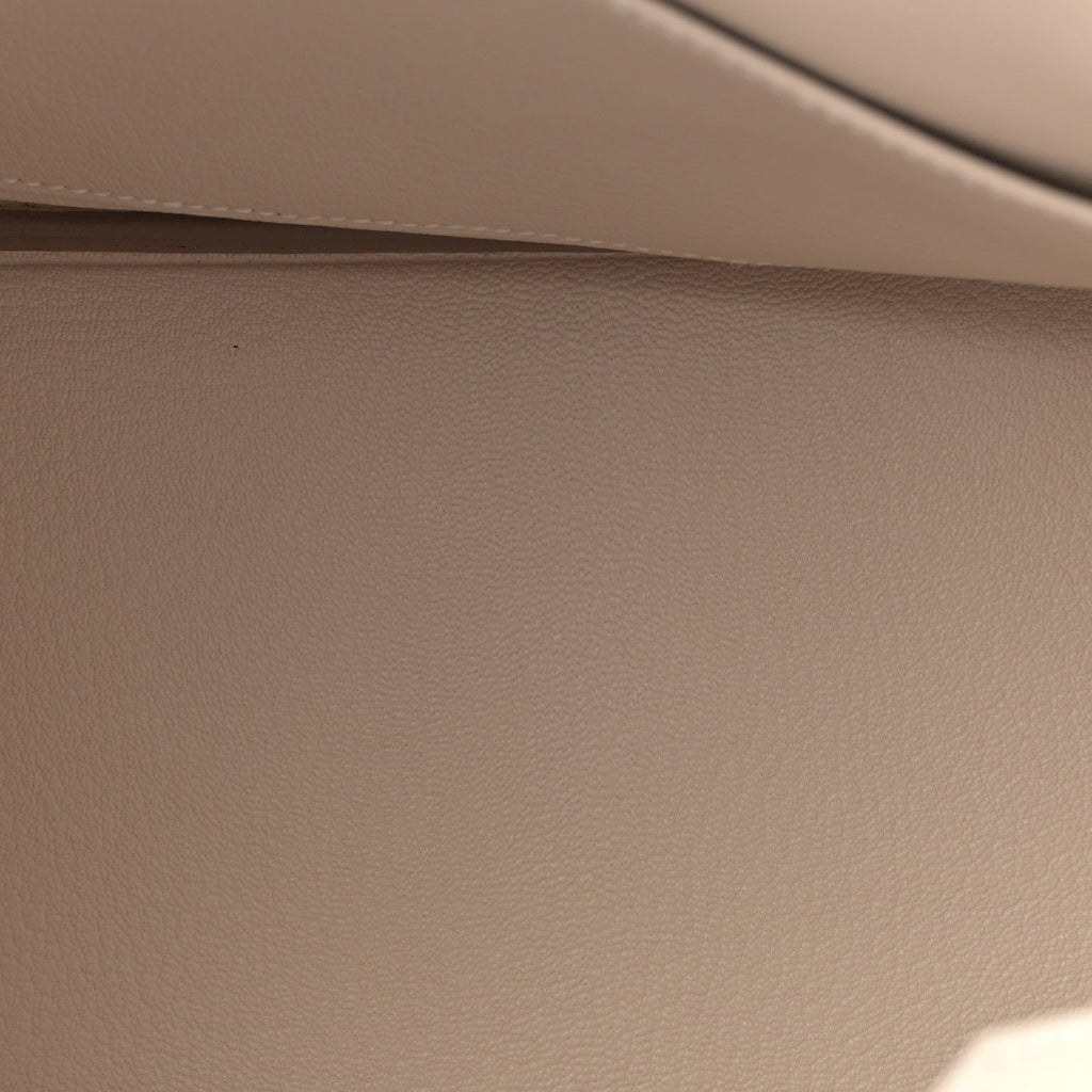 Luxury Cream Grained Leather Handbag | Gold Hardware