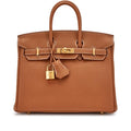 Caramel Structured Top Handle Bag
