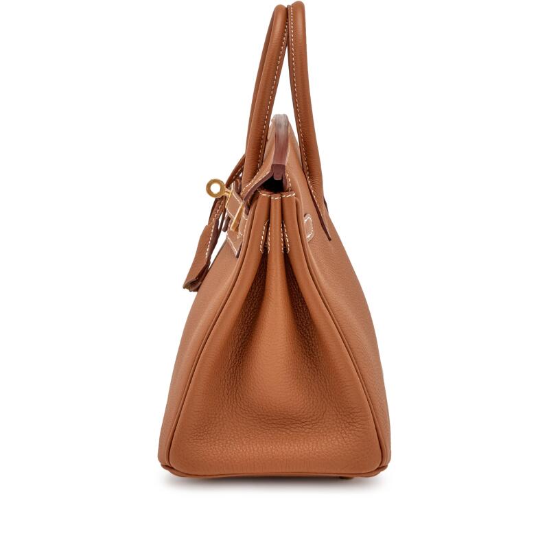Caramel Structured Top Handle Bag