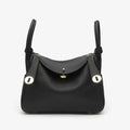 Luxury Designer Leather Handbag 19cm | Deep Black Pebbled Genuine Leather